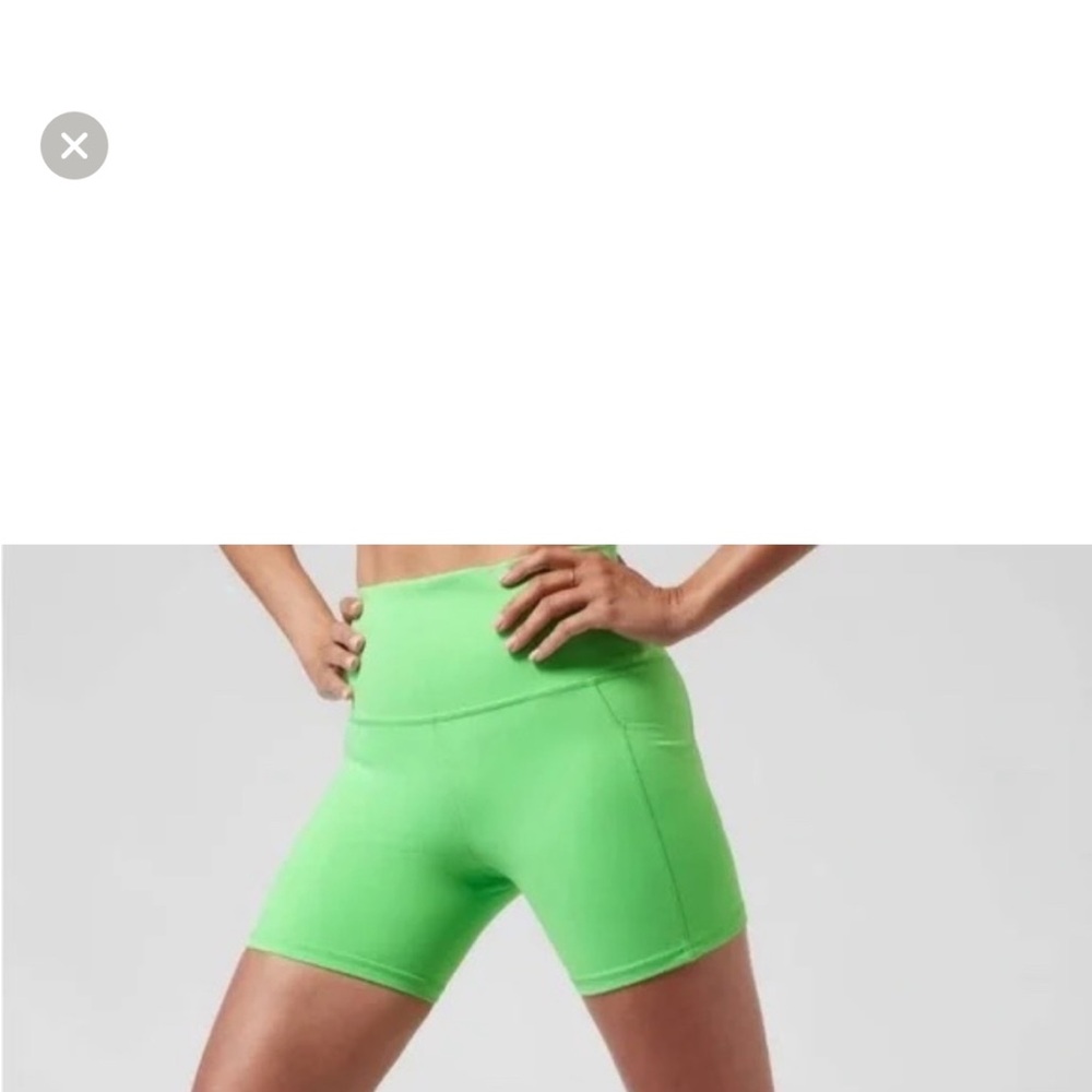 Women's Green High-Waisted Shorts